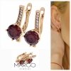 gold plated earrings with exclusive cubic zirconia